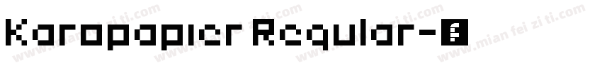 Karopapier Regular字体转换